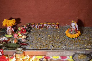 हनुमानढोकास्थित दसैँ घरमा  जमरा राखियो (फोटो फिचर)